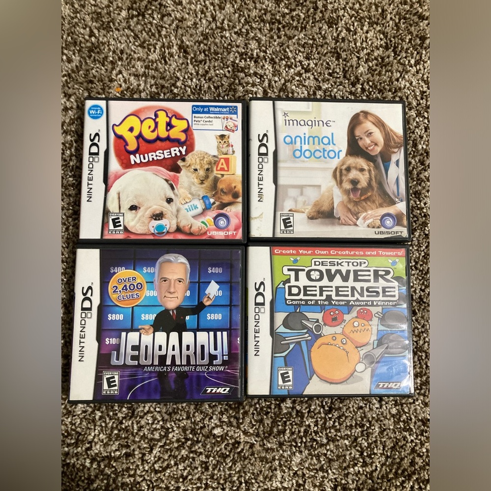 Lot Of 4 Nintendo DS Video Game Cartidges